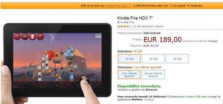 sconto amazon kindle fire hdx 7 600x281 Kindle Fire HDX 7 scontato di 40 euro su Amazon! news  sconto kindle fire sconto kindle sconto amazon kindle fire hdx 7 kindle fire hdx kindle amazon kindle fire hdx 