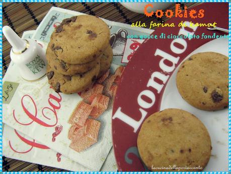 London cookies integrali al kamut con gocce di cioccolato fondente