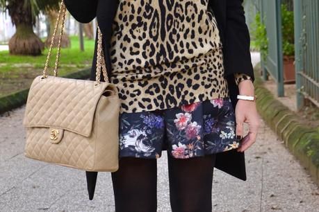 Leopard + flowers