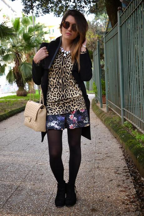 Leopard + flowers