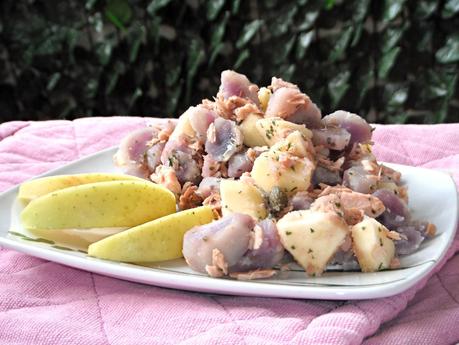 Patate viola per un'insolita insalata fruttata!