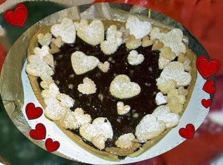 crostata tenera alla nutella per san Valentino