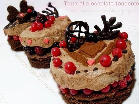 Torta al Cioccolato Fondente e Lamponi con Mousse al Cioccolato e Zenzero | Per Re-Cake