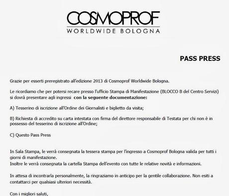 Cosmoprof 2014, come fare per partecipare come blogger
