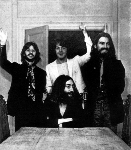 The last photo of all four Beatles together, August 22, 1969. Photo by Ethan Russell
