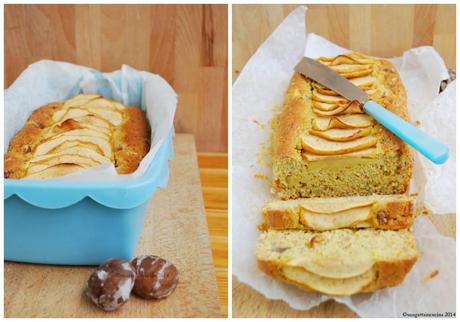 Plumcake con farina gialla, mele e marron glacè