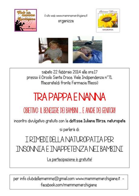 Tra pappa e nanna: un incontro gratuito per parlarne con la naturopata a Macerata