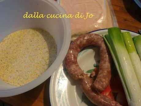 Taragna, salsiccia, porri e taleggio