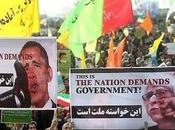 Anniversario della repubblica islamica: strade teheran scena l’odio verso obama, l’occidente riformisti. dove nuovo iran?