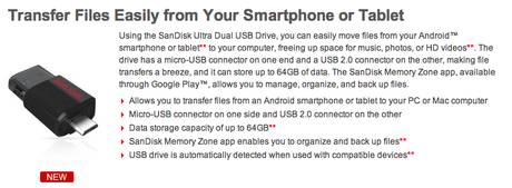 Una pen usb per Android? Arriva da SanDisk.