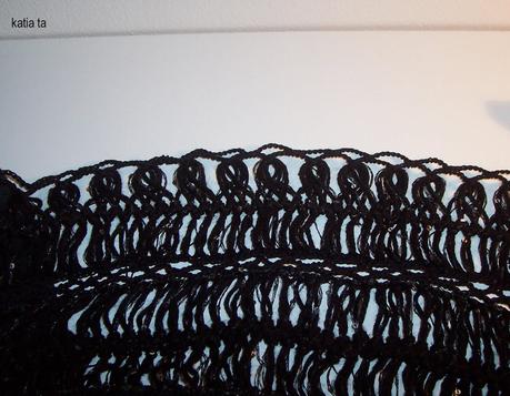 coprispalle nero a forcella, hairpin lace shrug