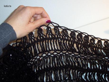 coprispalle nero a forcella, hairpin lace shrug