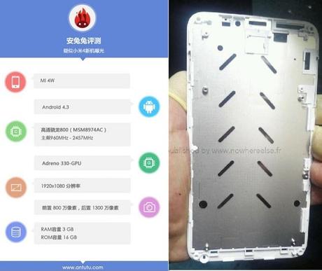 Xiaomi Mi4 AnTuTu AnTuTu svela Xiaomi Mi4: Snapdragon 800 e RAM 3GB news  xiaomi mi4 Xiaomi Mi3 antutu 