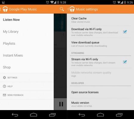 play music 5.4 453x400 Google Play Music v5.4 introduce la radio offline news  Radio Offline Google Play google Gogle Play Musica 