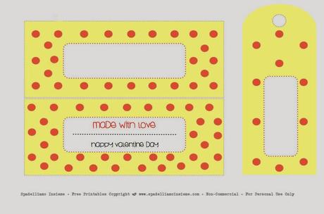 Un'idea per un San Valentino low budget. Eccola, printable per biscotti e etichetta per pacchetto