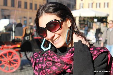 Outfit in Rome with my new DIY earrings!