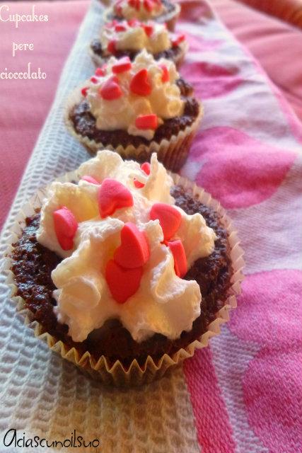 cupcakes pere e cioccolato