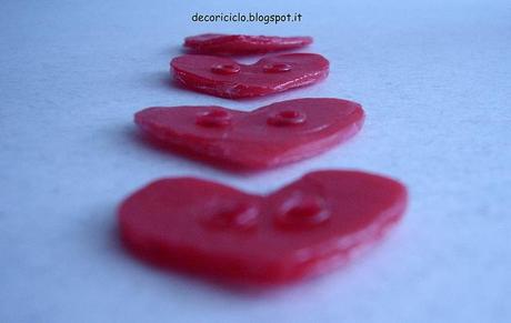 WedDecor Plastica 25mm Cuore Bottoni Con 2 Foro Bottoni, Misto