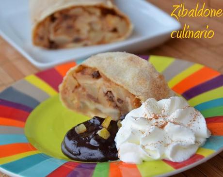 Strudel di pere e cioccolato aromatizzato all'arancia