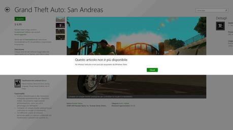  Grand Theft Auto: San Andreas in arrivo per Windows 8 e Windows 8 RT sul Windows Store