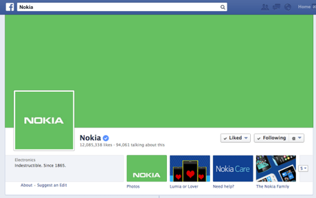 Un verde brillante per la nuova veste degli account Facebook e Twitter di Nokia