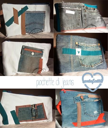 recupero vecchi jeans... pochette come esercizio zen!