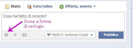 come programmare i post su facebook, pagine fan facebook,programazzioneFB1a