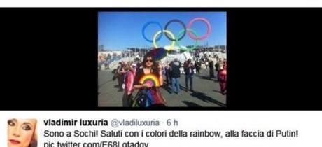 RUSSIA: A Sochi con la bandiera arcobaleno. Arrestata Vladimir Luxuria Luxuria Sochi 2014