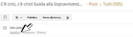 cliccare il link modifica post dalla bacheca