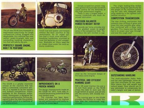 Vintage Brochures: Kawasaki F81M & G31M 1971 (Usa)