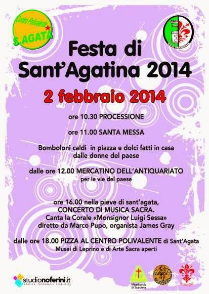 Festa di Sant'Agatina domenica a Sant'Agata