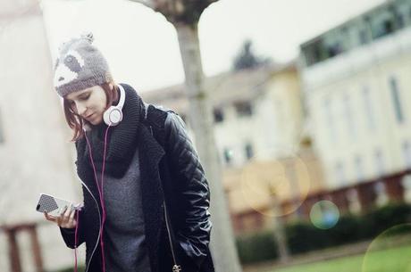 headphones, Pioneer, Coat, Sporty, Sneakers, Studs, Black, Panda, Beanie