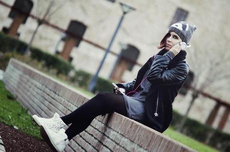 headphones, Pioneer, Coat, Sporty, Sneakers, Studs, Black, Panda, Beanie