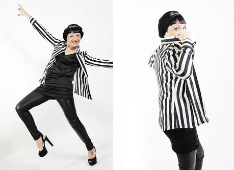 Smilingischic-nara-camicie, fashion blog, shooting per Nara camicie , Bonjour... I LOVE stripes and you?, strips, black and white, sorriso, basco con scritta bonjour , Smilingischic-nara-camice-1004