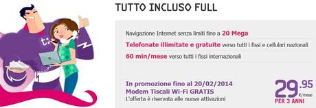 TIF [Migliori Tariffe ADSL] Tiscali Tutto Incluso Full e Light