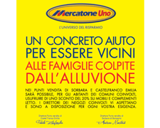 NEWS. Mercatone Uno sostiene le famiglie colpite dall’alluvione