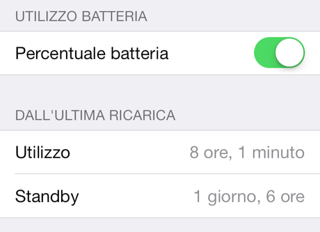 Batteria iOS 7