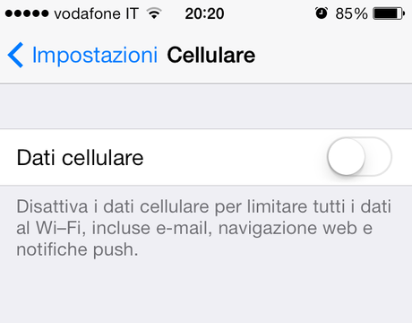 Dati cellulare