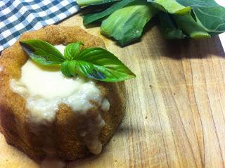 TORTINO DI BROCCOLO CON FONDUTA ALL' ASIAGO