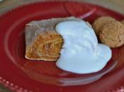 Strudel arance rosse, amaretti salsa yogurt