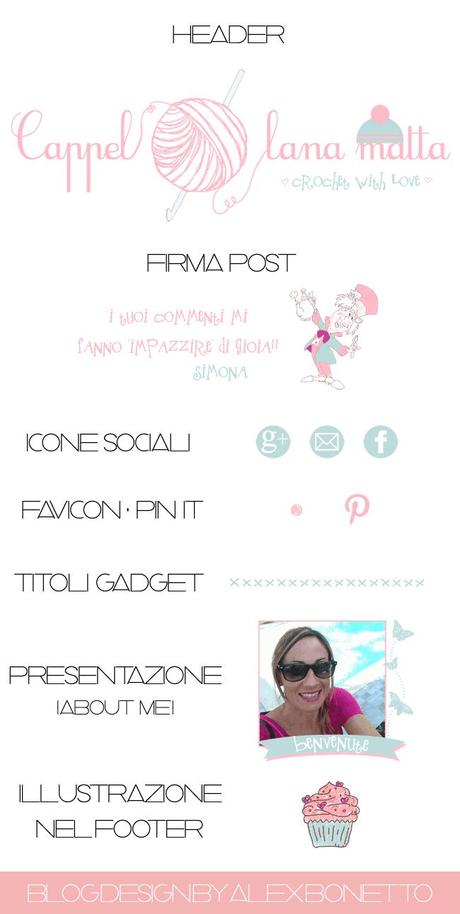 custom blog design, design personalizzato per blog, cappel-lana-matta