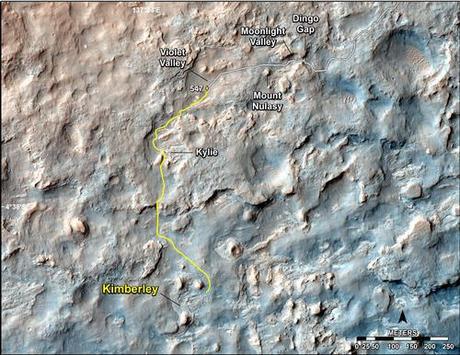 Curiosity Sol 547 map