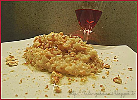 Risotto al salmone e nocciole