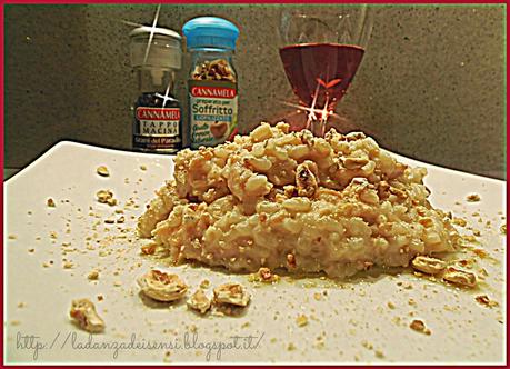 Risotto al salmone e nocciole