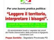 Convegno regionale titolo: “Leggere territorio, interpretare bisogni”