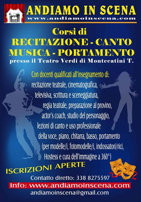 Corsi recitazione di Andiamo in Scena a Pistoia - manifesto