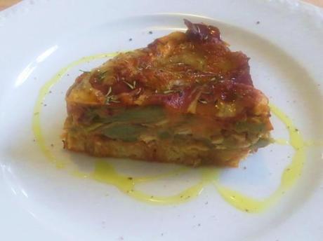 parmigiana di carciofi e speck