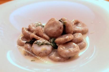 Gnocchetti saraceni con gorgonzola e menta per il 100% GFFD