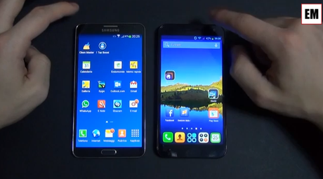 Samsung Galaxy Note 3 vs Zopo ZP998: video confronto in italiano