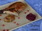 Faraona ripiena alla melagranata purè rape rosse cumino